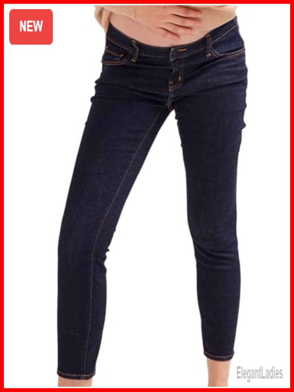 HATCH Slim Maternity Denim Jeans Low Rise Under Belly Skinny Fit